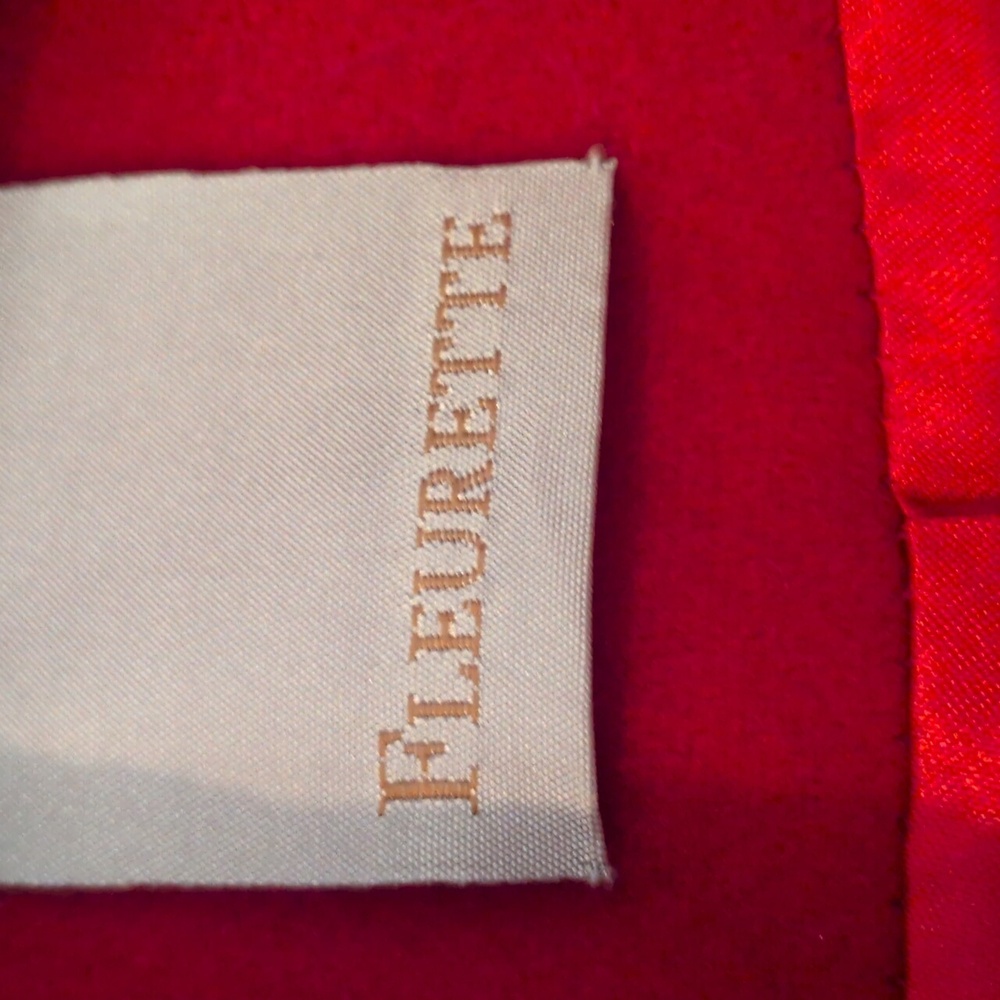 Fleurette Red Double-Breasted Pea Coat - Picture 2 of 13